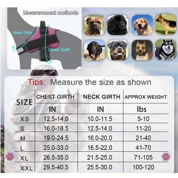 Bolux XL No Pull Dog Harness Large Breed Reflective Adjustable Pet Harness NWT - Picture 5 of 5